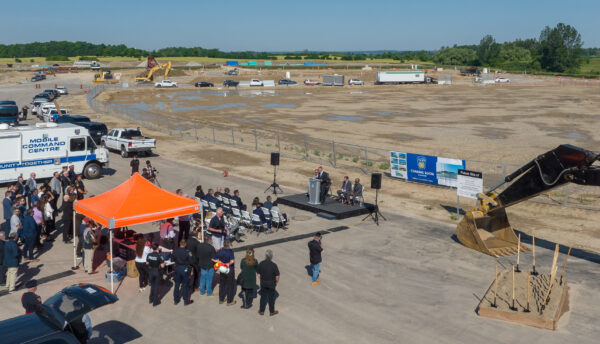 ground breaking ceremony of new police headquarters in Brampton